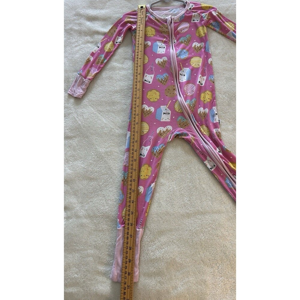 Little Sleepies Baby Pajamas One Piece 18 24 months Bamboo Zipper Milk Cookies - Picture 6 of 8